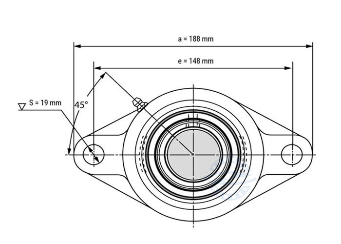 Шарикоподшипник подушки системы передачи P6 UCFL209 с размером 40*45*50mm снабжения жилищем
